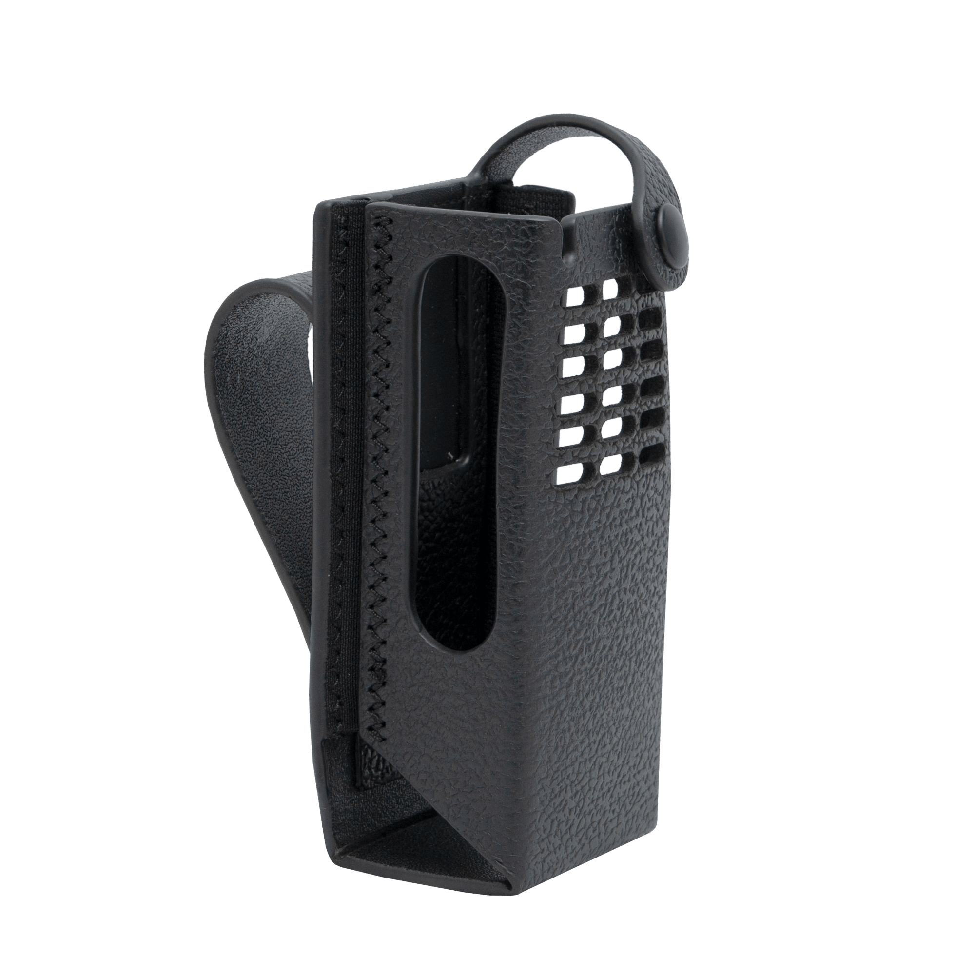 PMLN8304 - Estuche de cuero rígido con presilla para cinturón fija de 3 pulgadas (no display)