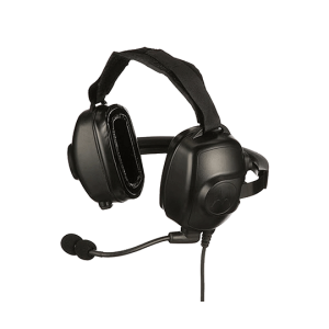 PMLN8085 - Auricular para trabajo pesado con micrófono boom con cancelación de ruido (detrás de la cabeza)
