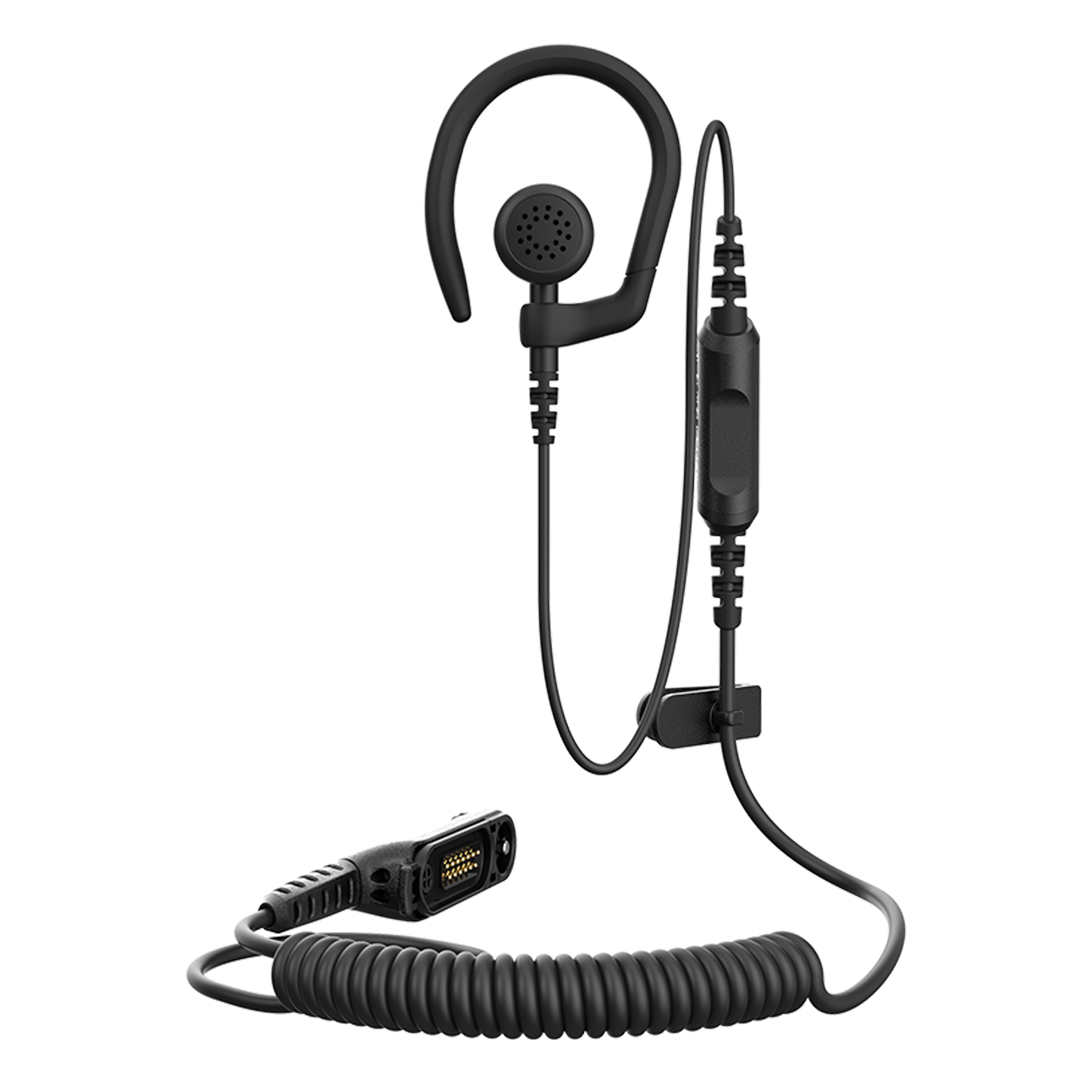 PMLN8337 - Auricular único IMPRES™ de 1 cable con gancho removible, audio fuerte, negro